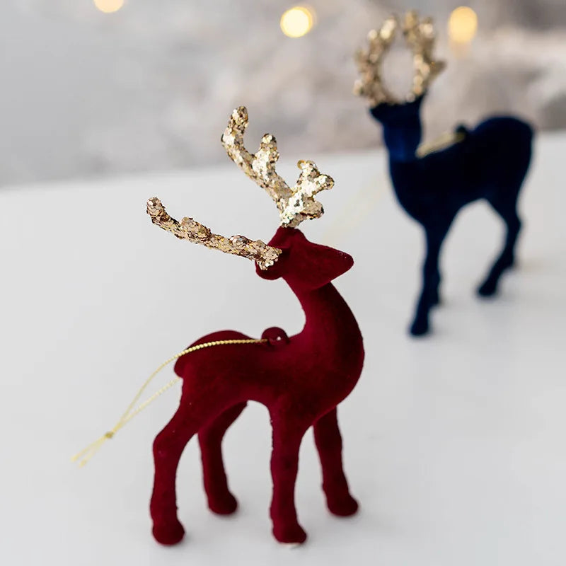 Festive Cloth Reindeer Elk Ornament - 2024 Christmas Home Decor, Unique Table Decoration for New Year Celebrations and Holiday Gifting