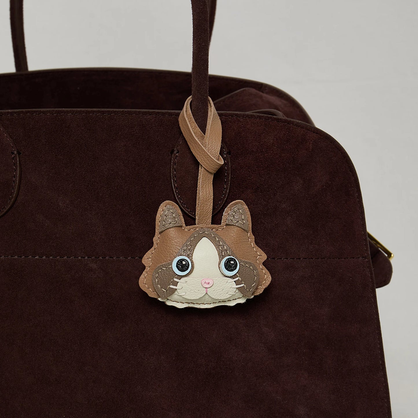 Porte-clés porte-bonheur en cuir sans visage noir confortable mignon cadeau