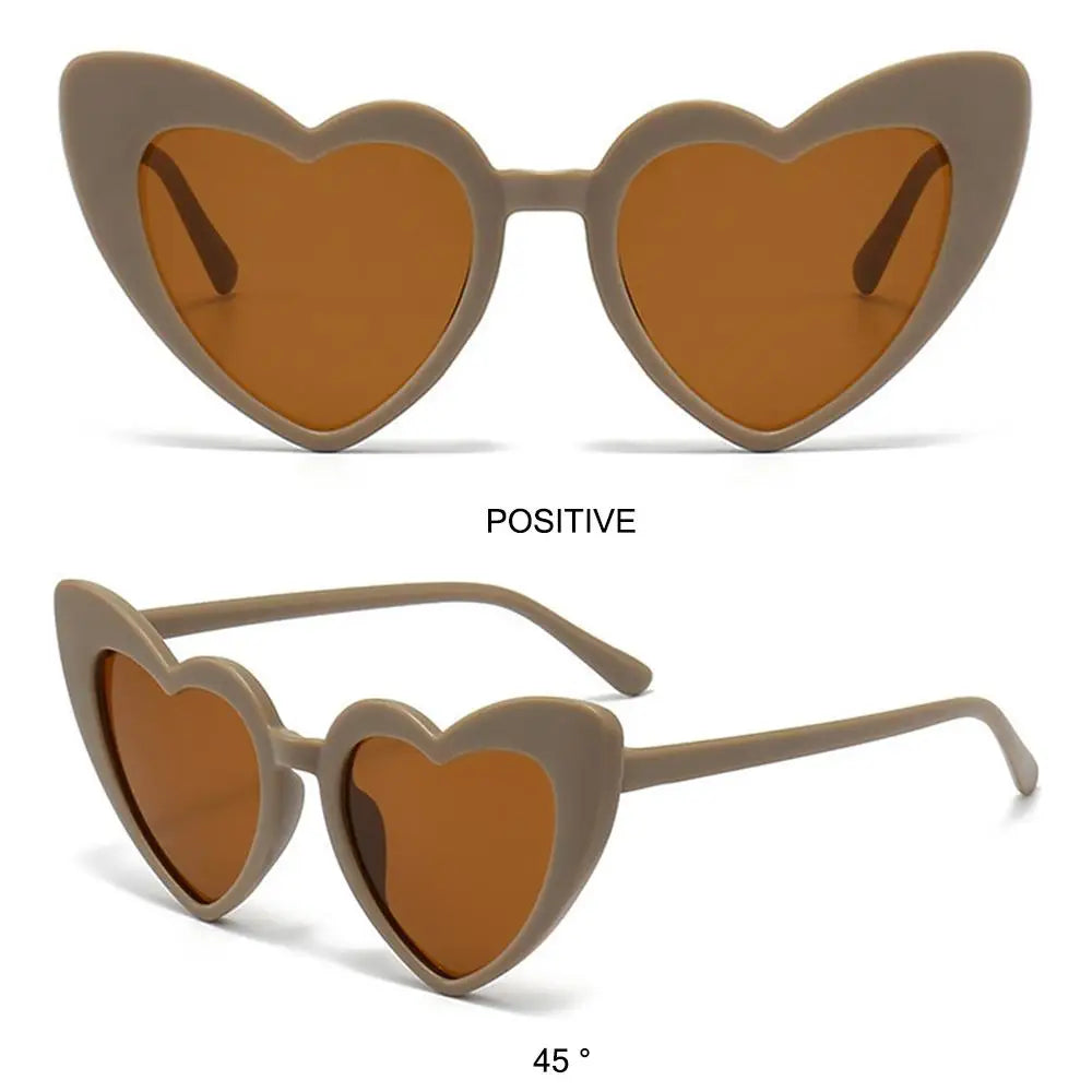 Kids Heart Sunglasses Plastic Frame Heart Shaped Summer 2026 Trend Durable Polycarbonate Lenses Outdoor Play