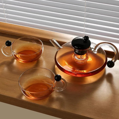 High Borosilicate Glass Teapot Set - Scandinavian Style Heat-Resistant English Tea Set