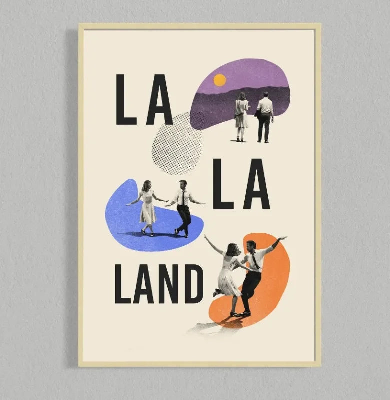 Retro Movie Poster Canvas Collage Mid Century Wall Art