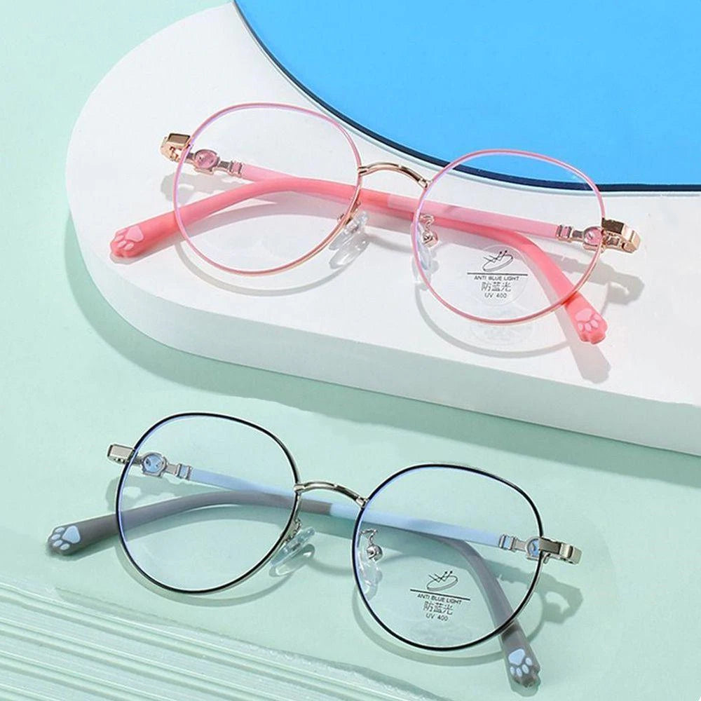 Anti Blue Light Glasses For Kids Classic Metal Frame Eyewear Back To School 2026 Eye Protection