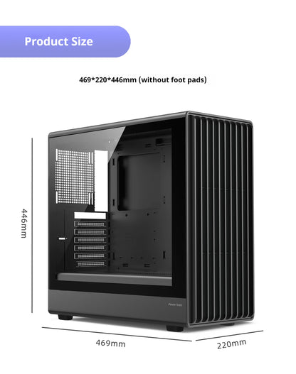 Boîtier PC avec côté en verre Support ATX M ATX ITX Radiateur 360mm