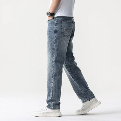 Jeans de pierna ancha para hombre de gran tamaño - Lyocell recto, casual