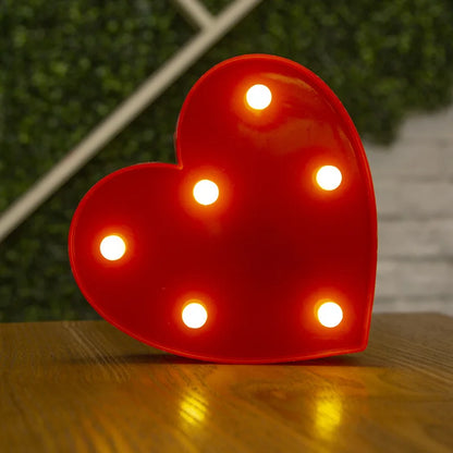 Romantische Hart LED Nachtlamp - Warm Witte Lamp, Een Elegante Valentijnsdag Cadeau voor Trouwen & Huisdecoratie
