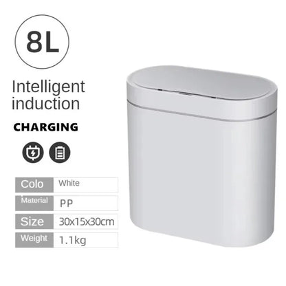 Sensor Trash Can Touchless 8L Kitchen Bathroom Bin Compact