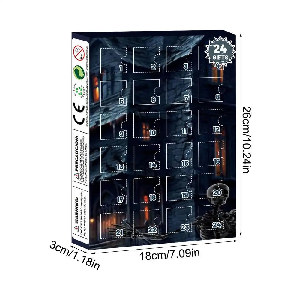 Calendario de Adviento de Halloween 24 Días Decoración de Mesa Coleccionable