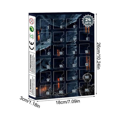 Calendario de Adviento de Halloween 24 Días Decoración de Mesa Coleccionable