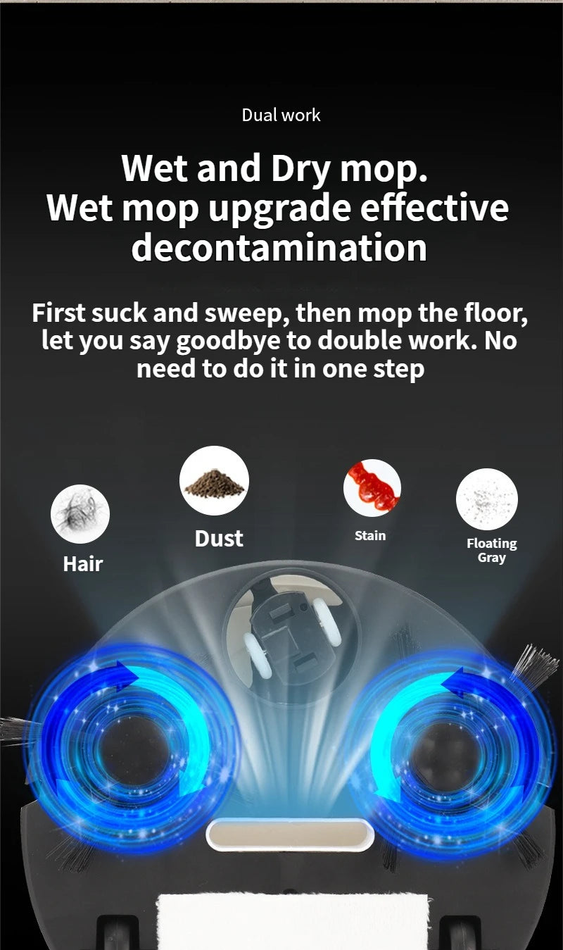 Robot spazzante a aspirazione 3 in 1 Mini spazzatrice automatica