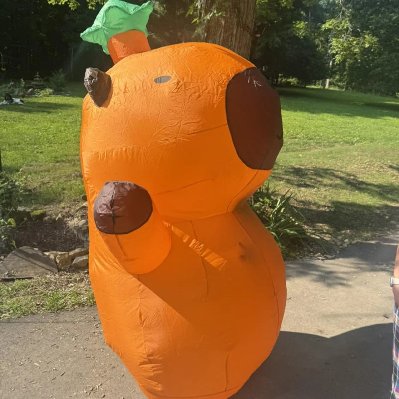 Opblaasbaar capibara-cosplaykostuum voor volwassenen, stripfiguurdierenpak voor Halloween, carnaval en optredens 2026