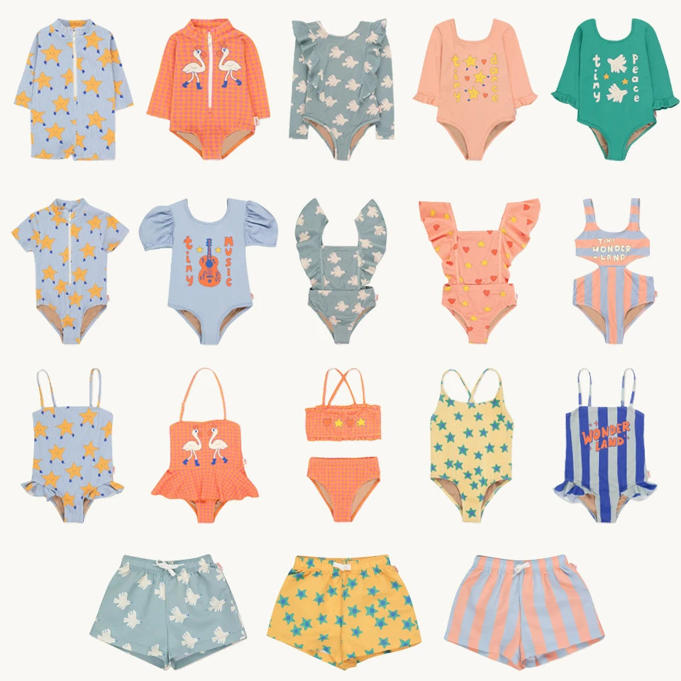 Lightweight unisex one-piece swimsuit - casual cut, nylon, beach & pool wear for kids