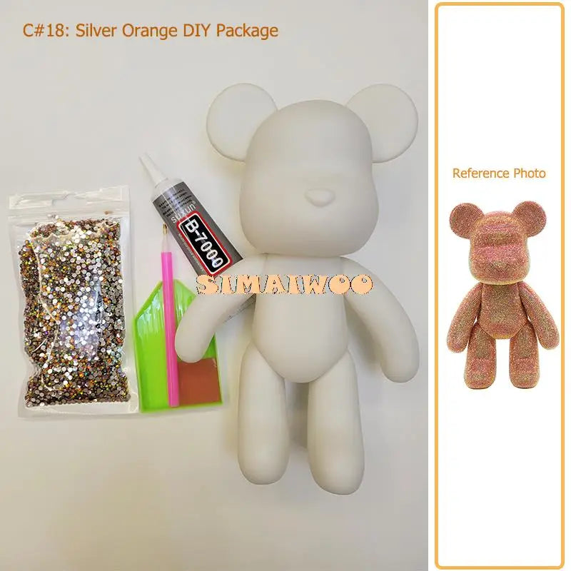 Diamantmalerei Set 5D Vollbohrung Kristall Bär Puppe Weihnachten 2025 DIY Strass Mosaik Funkelnde Wohnkultur Geschenk