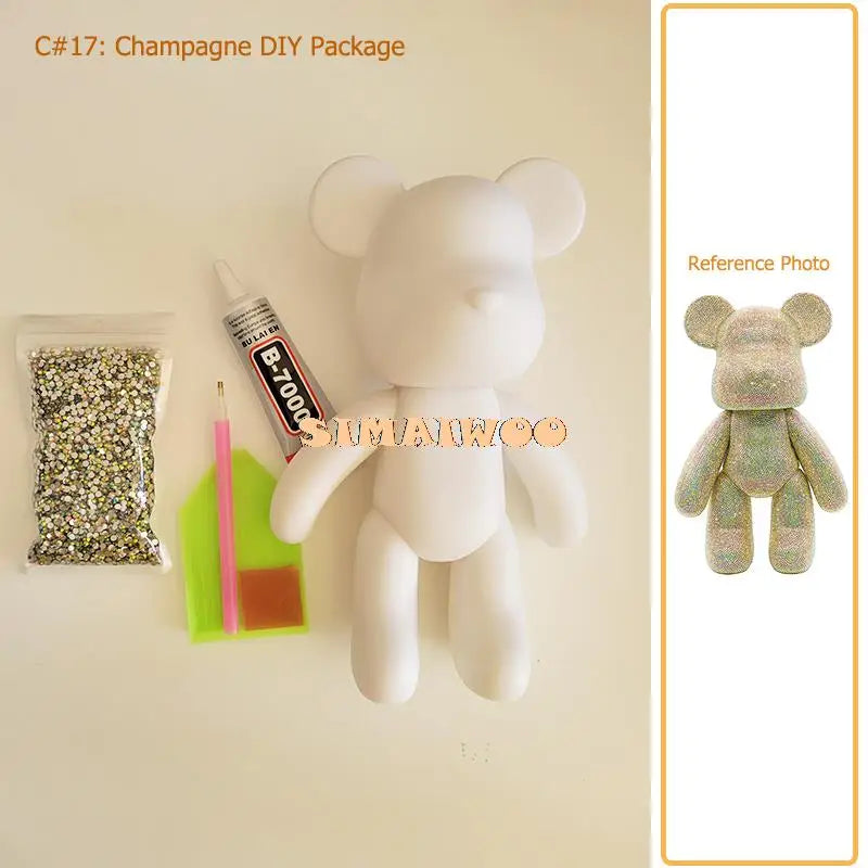 Diamantmalerei Set 5D Vollbohrung Kristall Bär Puppe Weihnachten 2025 DIY Strass Mosaik Funkelnde Wohnkultur Geschenk