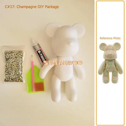 Diamantmalerei Set 5D Vollbohrung Kristall Bär Puppe Weihnachten 2025 DIY Strass Mosaik Funkelnde Wohnkultur Geschenk