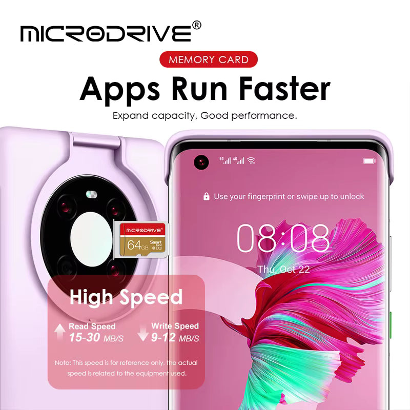 MicroDrive MicroSD Card Class 10 UHS-I U3 Memory Card High Speed TF Card