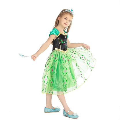 Anna Frozen-prinsessenjurk voor kinderen en meisjes, verjaardagsfeest-, carnavals- en Halloween-kostuum, vestidos 2026