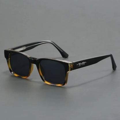 Men's square frame sunglasses UV400 – mirror lens, anti-mist outdoor driving shades, wide coverage