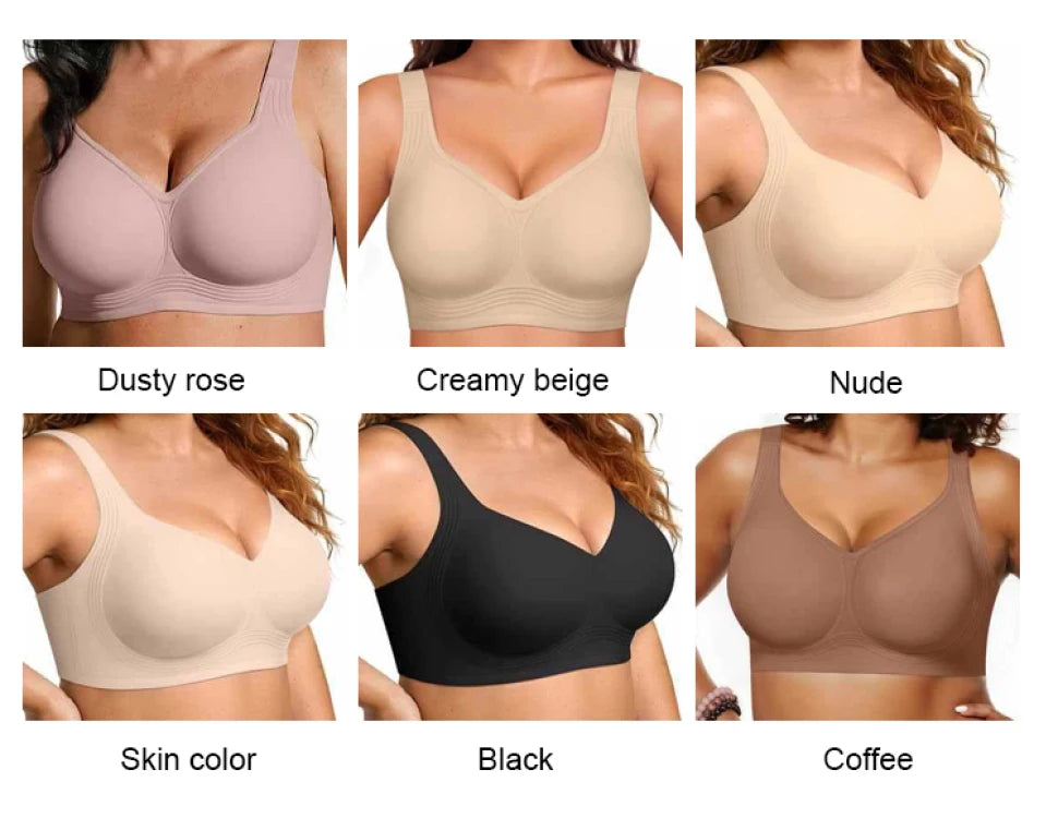 Supportive seamless women's bra – wire-free, full coverage, padded, everyday comfort