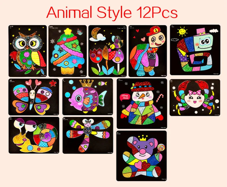 Creative DIY Magic Transfer Painting Craft Kit for Kids - Educational Arts & Crafts Learning Toy, Cartoon Drawing Fun  20x17cm (7.8x6.6 inch)