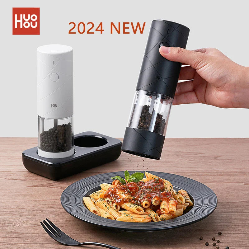 Electric Pepper Grinder Set With LED Light, 2Pc Salt And Spice Mill, 6 Grind Modes, Holiday 2025 Gift