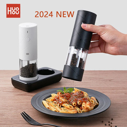 Electric Pepper Grinder Set With LED Light, 2Pc Salt And Spice Mill, 6 Grind Modes, Holiday 2025 Gift