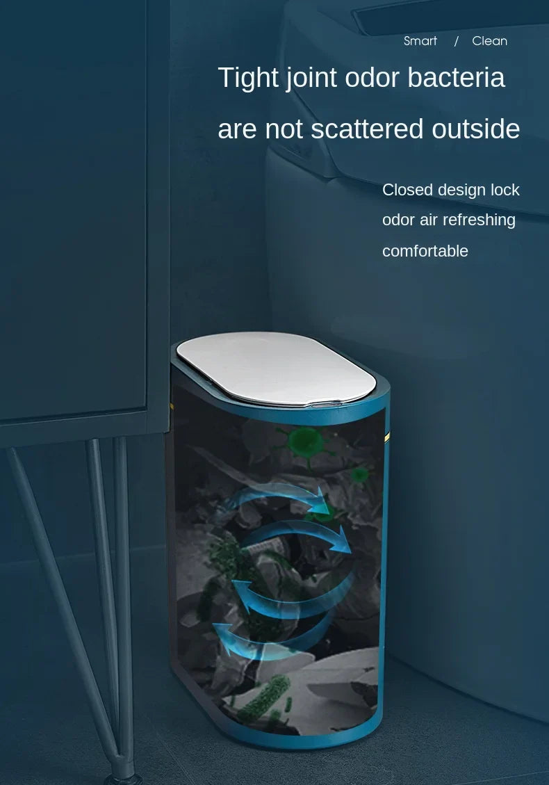 Sensor Trash Can Touchless 8L Kitchen Bathroom Bin Compact