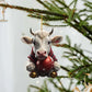 2D Acrylic Cartoon Cow Christmas Ornament - Fun Holiday Decoration, Cute Tree Pendant for Kids, Perfect Xmas Gift & Party Decor