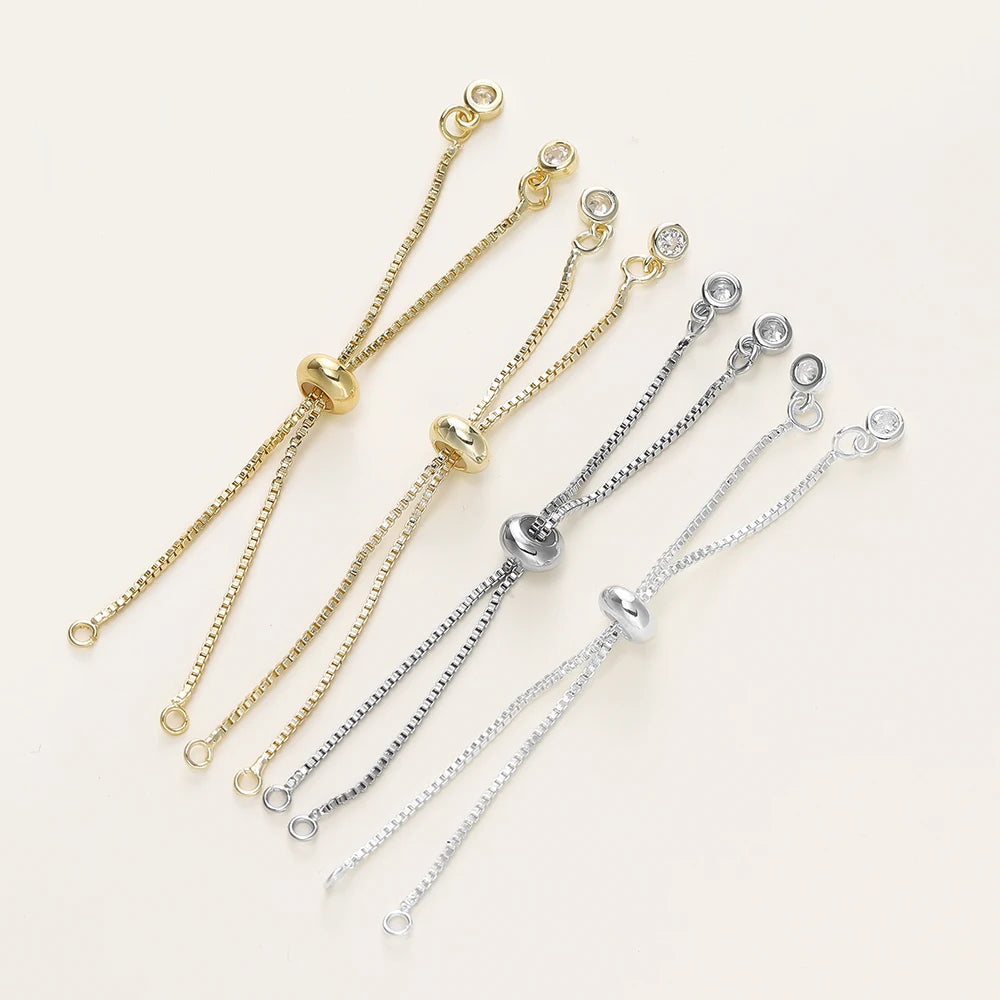 Cadenas deslizantes ajustables para accesorios de fabricación de pulseras DIY
