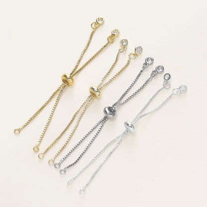 Cadenas deslizantes ajustables para accesorios de fabricación de pulseras DIY