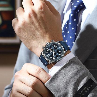 Military Chronograph Watch Nylon Strap Waterproof Fall 2025