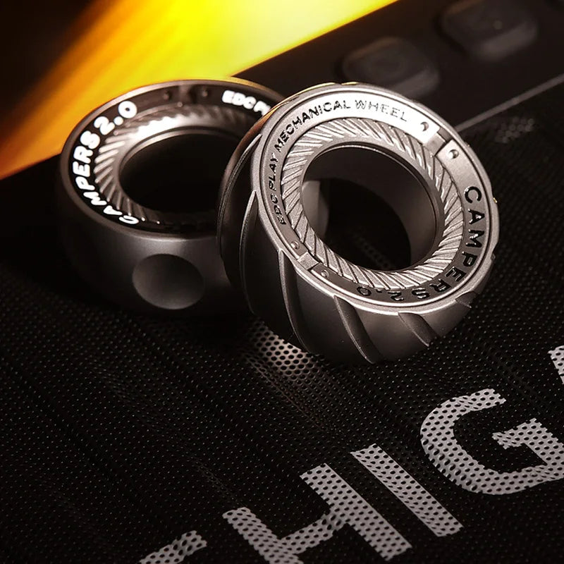 Magnetic Ratchet Fidget Ring Stainless Steel EDC Gift