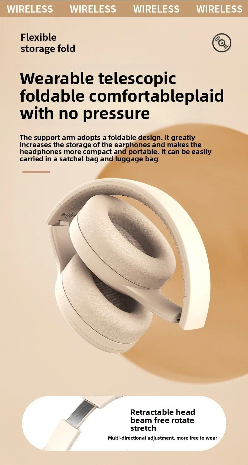 Wireless Bluetooth Headphones Over Ear Noise Cancelling