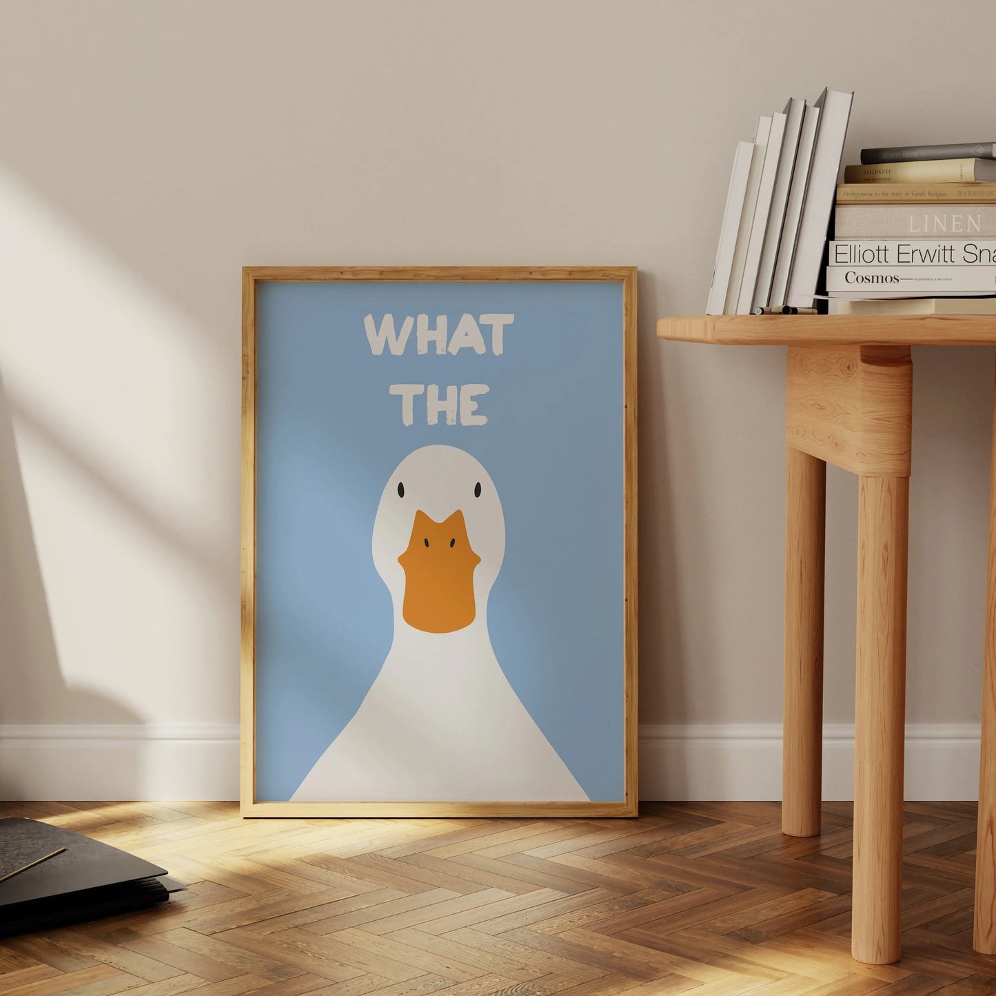 Poster Stampa su Tela What The Duck Impermeabile per Camera da Letto in Dormitorio