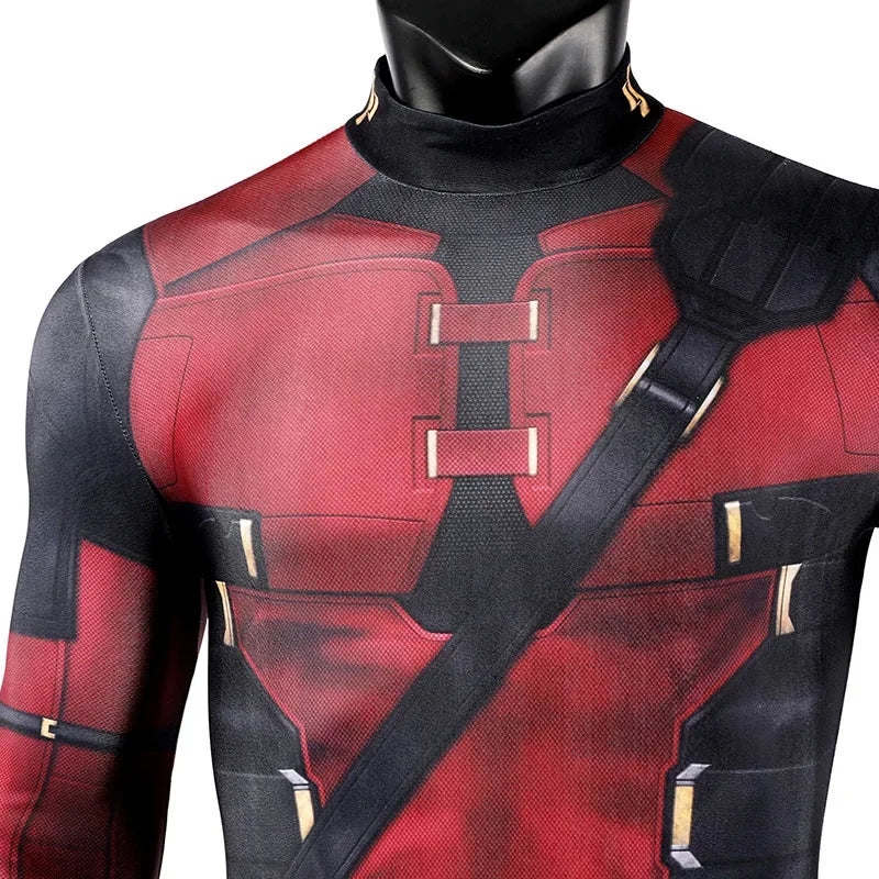Deadpool-superhelte-cosplay-jumpsuit til børn med maske, komplet sæt til halloween og fødselsdagsgave 2026