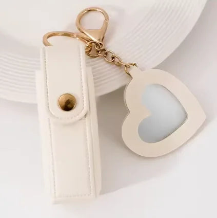 1+1 Free Birkin Inspired Mini Hand Bag - Mini Leather Lipstick Bag Charm Keychain