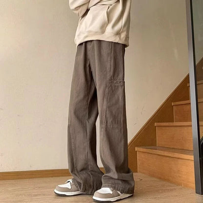 Oversized Mens Cargo Jeans - Wide Leg, Denim, Street