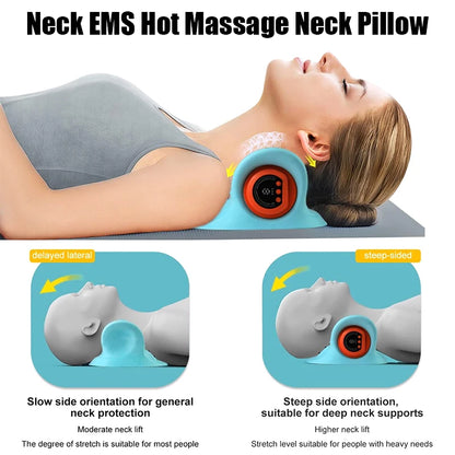 Elektrische Cervicale Massager Nekrekker met Verwarming – Ergonomisch Ondersteuningskussen