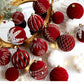 Burgundy Velvet Christmas Ornaments - Flocked Wine Red Balls for Holiday Tree Decor, Wedding & Anniversary Celebrations