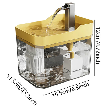 Fontana per acqua per gatti USB serbatoio trasparente bevitore automatico filtrato per animali domestici caduta 2025 pompa silenziosa anti-secco
