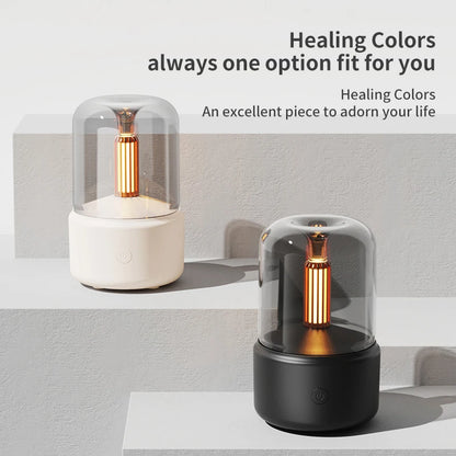 Creative Candlelight Aromatherapy Machine USB Plug-In Desktop Humidifier for Home Ambience