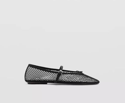 Breathable Women’s Ballet Flats - Mary Jane, Mesh, Summer