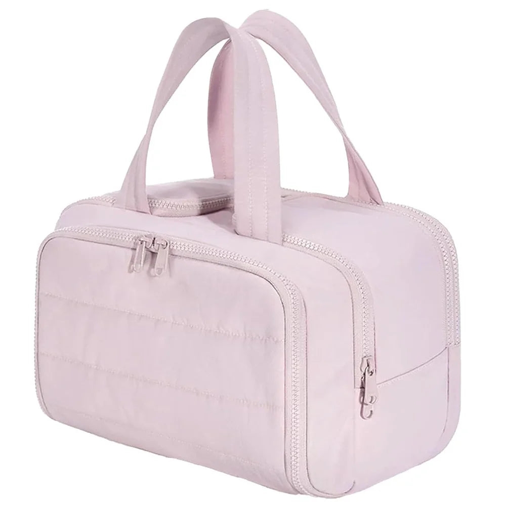 Waterproof women's travel cosmetic bag – large capacity wash bag, bathroom toiletries partition organizer