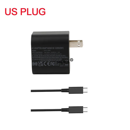 Cargador rápido USB C de 60W con enchufes EU US UK para Switch2