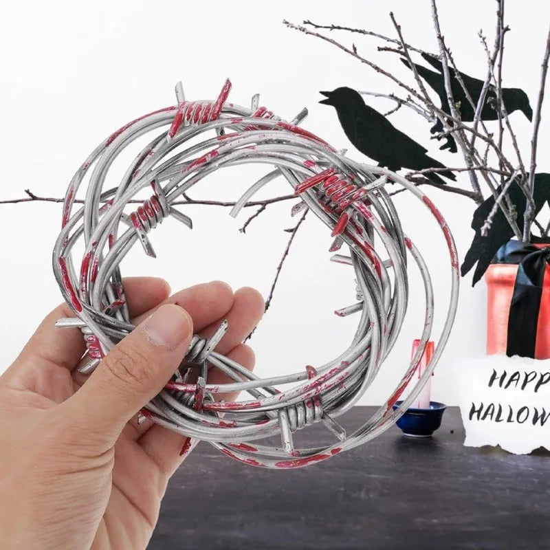 Nepprikkeldraad als Halloween-accessoire voor hekdecoratie, griezelige plastic versiering voor spookhuis 2026
