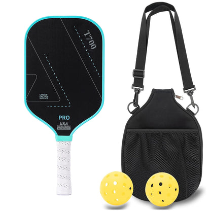 Variant image for Raw Carbon Fiber Pickleball Paddle with 16MM Polymer Core and Faux Leather Grip for Enhanced Control and Spin-4