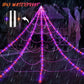 Halloween Spider Web with 290 LED Lights - Giant Outdoor Spider Decoration with 78.7" Spider