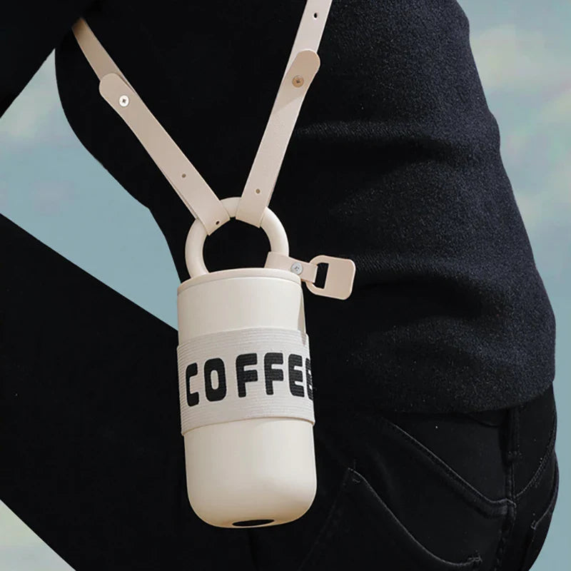 Koffiereisbeker 304 roestvrij staal 460ml geïsoleerde tumbler draagbaar met handvat modieus schattig herfst 2025