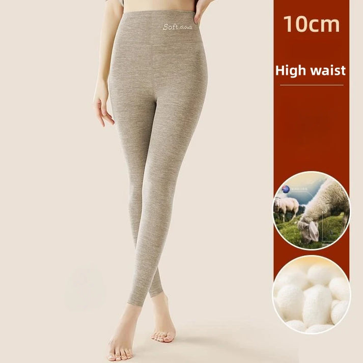 Seidenvelours Thermo-Leggings für Damen - Hohe Taille mit Bauchkontrolle & Po-Lifting Winterhose
