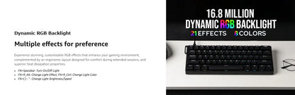 Teclado Mecánico Magnético Hot Swap 60 Porciento 8000Hz