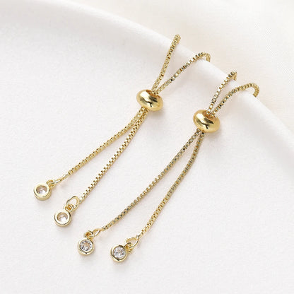 Cadenas deslizantes ajustables para accesorios de fabricación de pulseras DIY